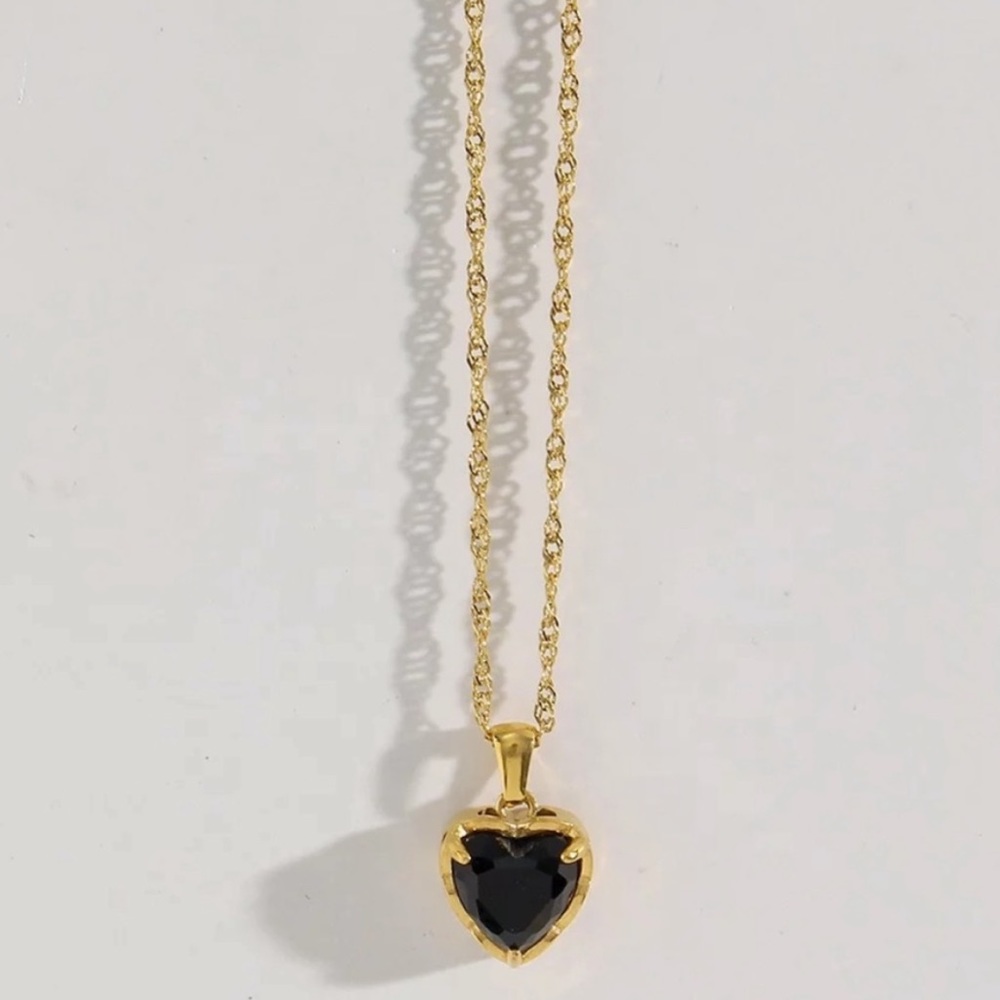 NEW LUXURY 18K GOLD DIAMOND CHAIN NECKLACE, NICE NECKLACE, CUTE NECKLACE - Picture 7 of 8
